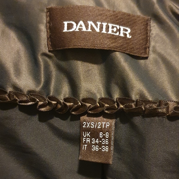 Danier Thinsulate Bomber with Removable Rabbit Fur Collar 2XS Brown - Picture 4 of 16